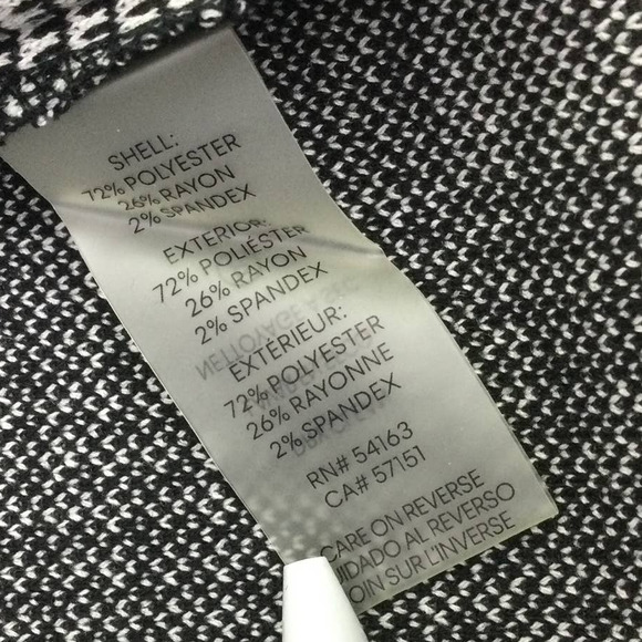 Calvin Klein Tweed 3/4 Bell Sleeve Embroidered Floral Round Neck Zippered Top L - Picture 7 of 12